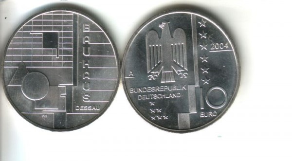 (afbeelding voor) 10 Euro DUITSLAND 2004 A Bauhaus Dessau UNC